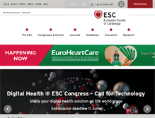 Tablet Screenshot of escardio.org